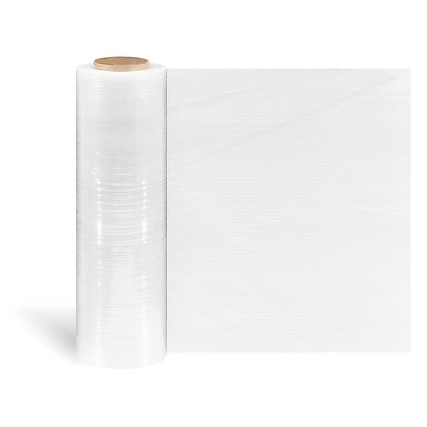 15 Inch x 1500 Feet Plastic Packing Wrap Clear 4 Pack 90 Gauge Blown Stretch Film Rolls 15 Inch x 1500 Feet Plastic Packing Wrap Clear 4 Pack 90 Gauge Blown Stretch Film Rolls